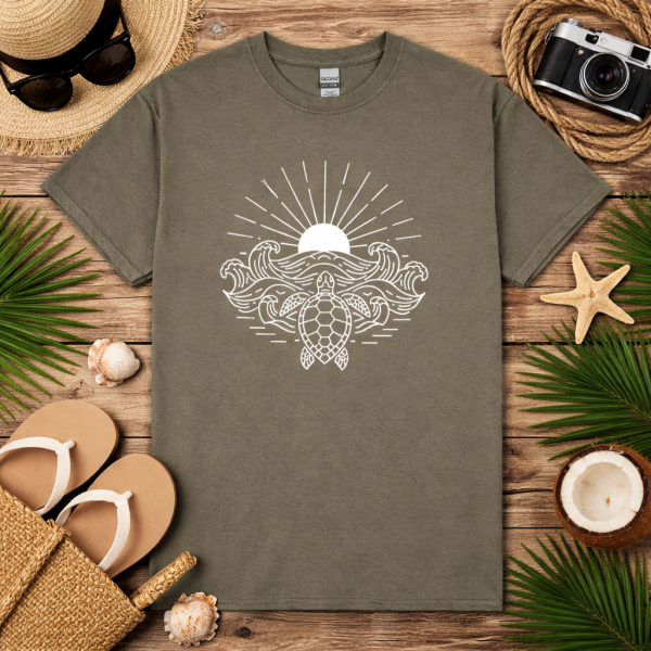 Sun, Wave, Turtle Tee