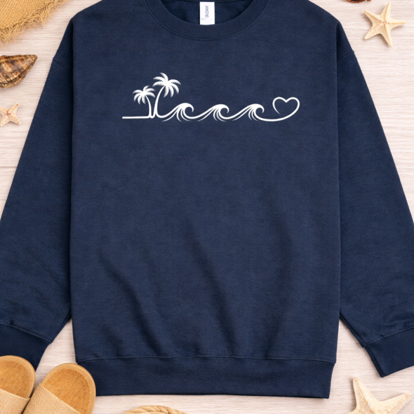 Wave heart sweatshirt