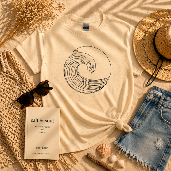 Large Wave Line T Shirt